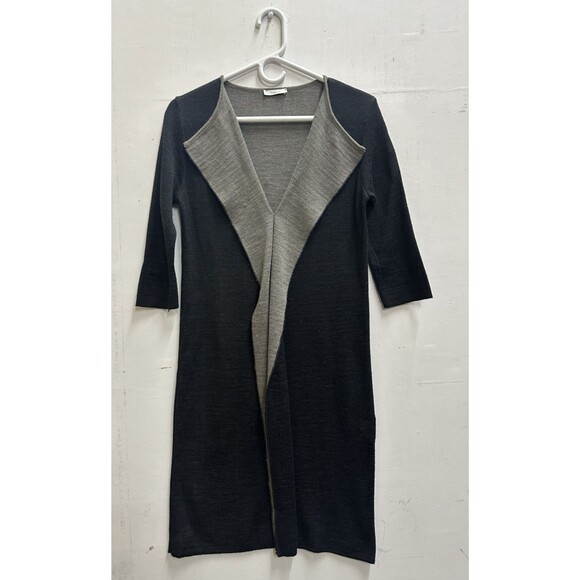 Hanui women size small stitched front sweater dress gray color 3/4 sleeve - Picture 3 of 10